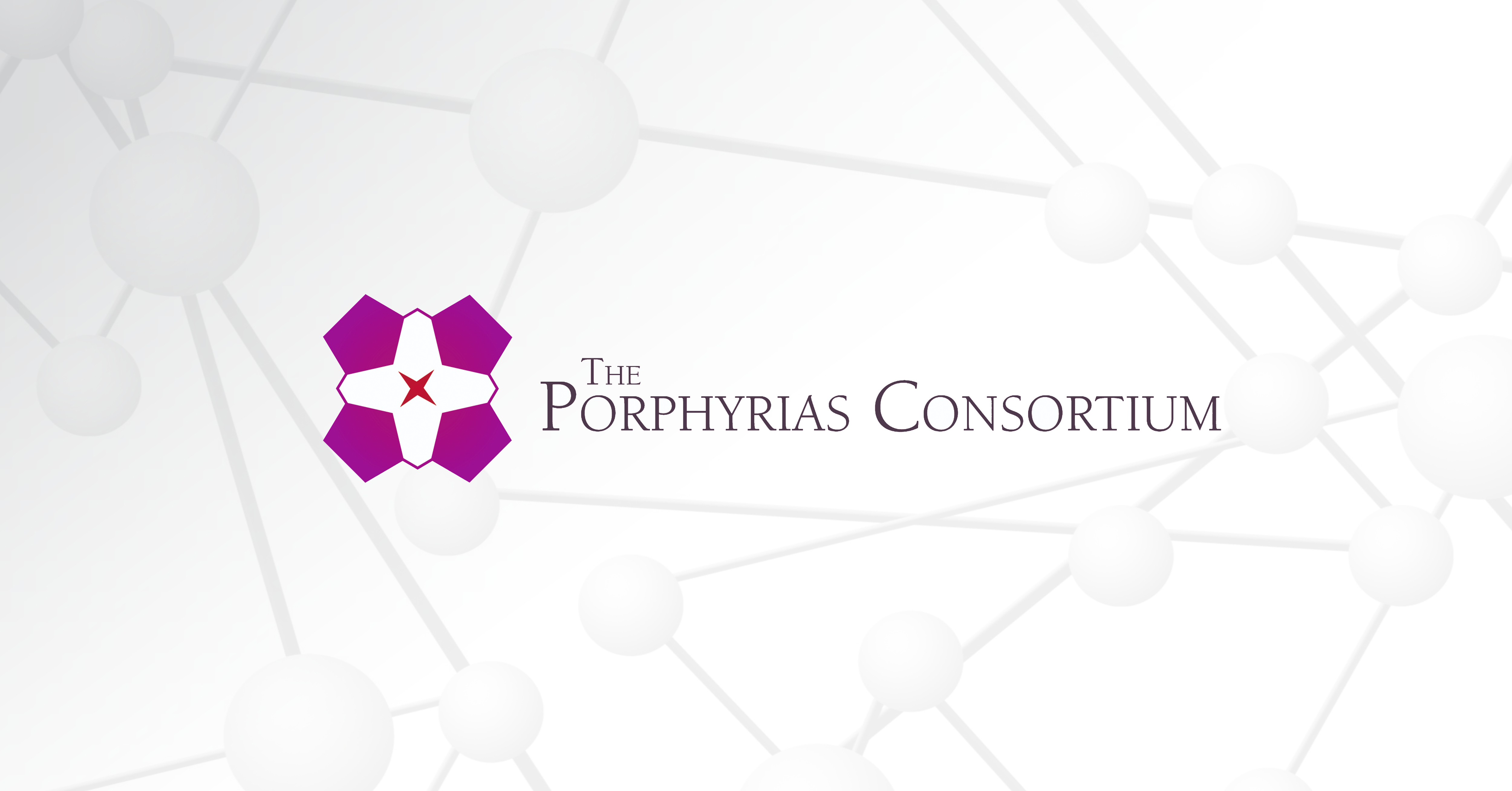 The Porphyrias Consortium logo appears over a gray graphic of molecules