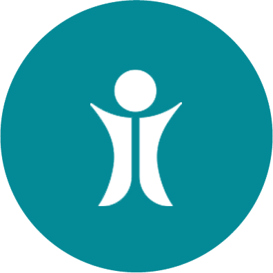The person icon from the RDCRN logo in white is inside of a teal circle