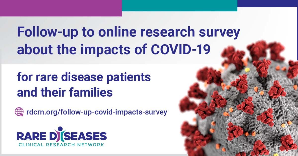 RDCRN Launches Follow-up Survey for Rare Disease Patients and Their Families About Impacts of COVID-19