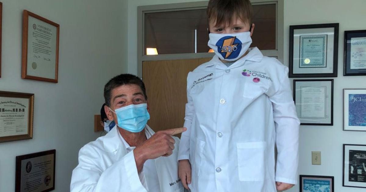 Marc Rothenberg, MD, PhD, with a young patient