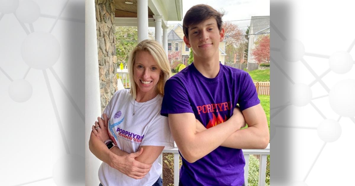 Kristen Wheeden and her son, Brady, standing on their porch